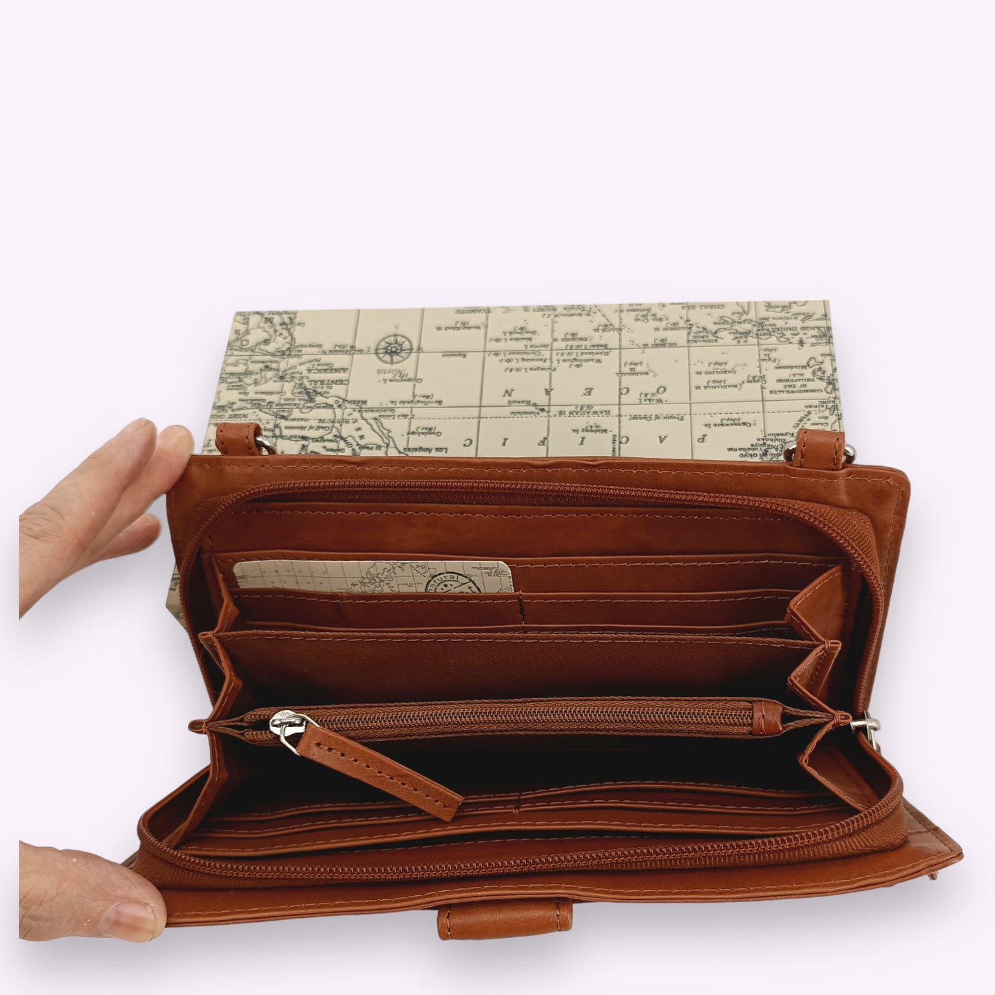 Hunt portafoglio/borsetta in pelle