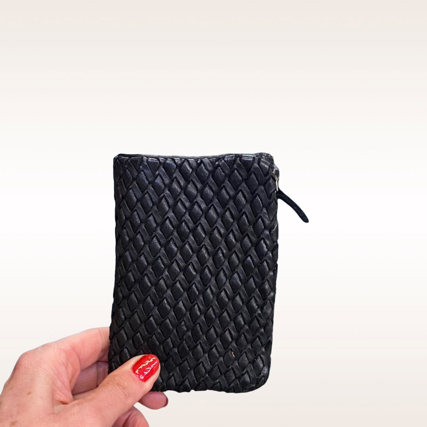 Intreccio Portafoglio in pelle intrecciata