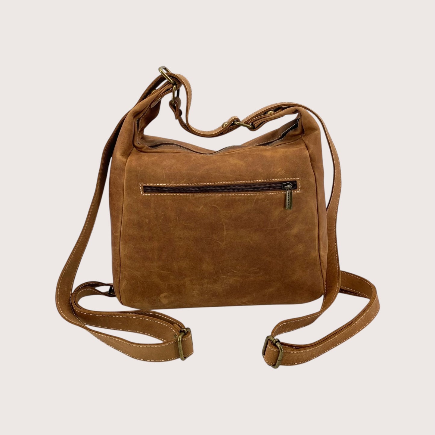 Double borsa zaino in pelle PelleCONTROpelle