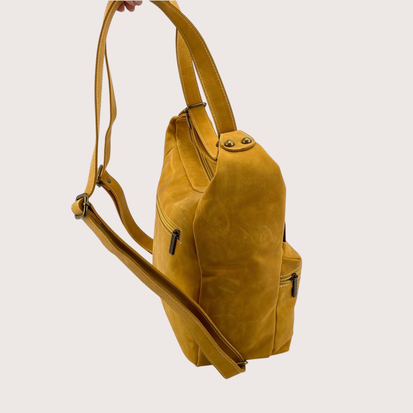 Double borsa zaino in pelle PelleCONTROpelle