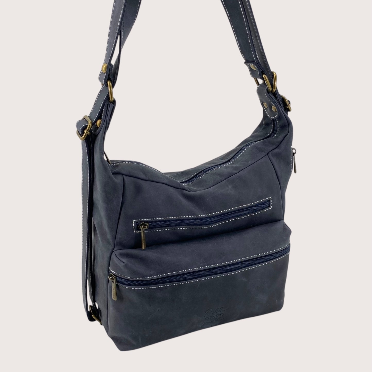 Double borsa zaino in pelle PelleCONTROpelle