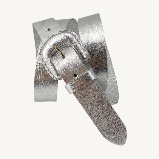 Kamila cintura donna pelle fibbia ricoperta