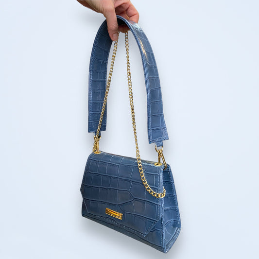 Dafne borsa in pellestampata coccodrillo PelleCONTROpelle