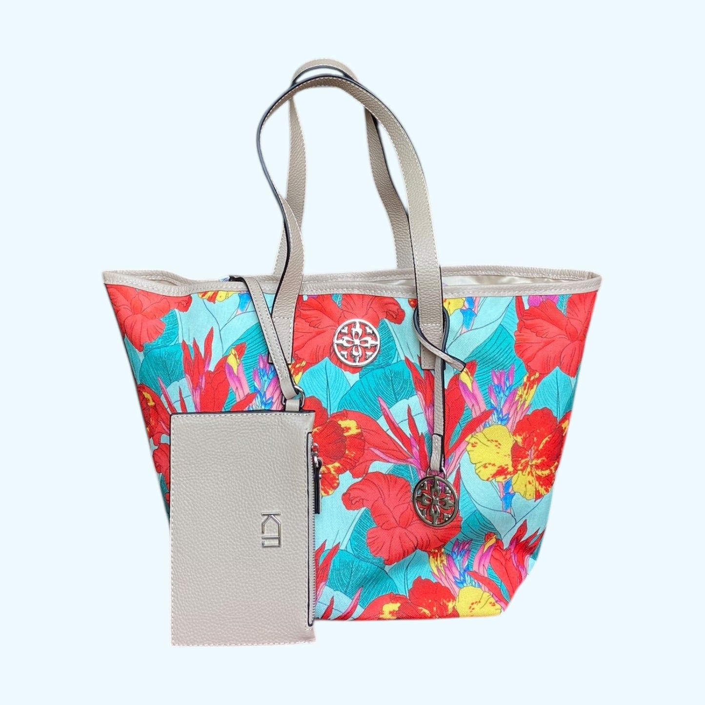 Borsa Kenzo tessuto fiorato e pelle