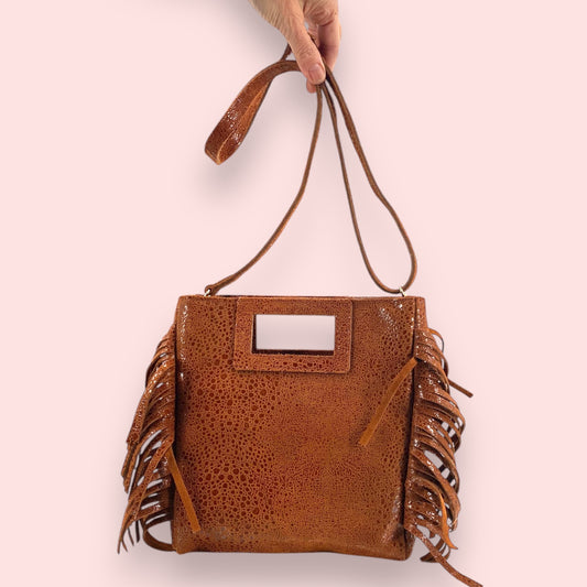 Dylan borsa pelle con frange