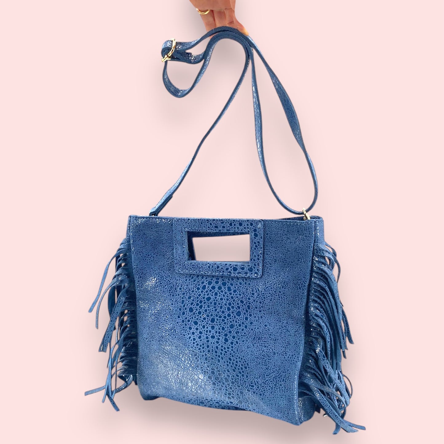 Dylan borsa pelle con frange