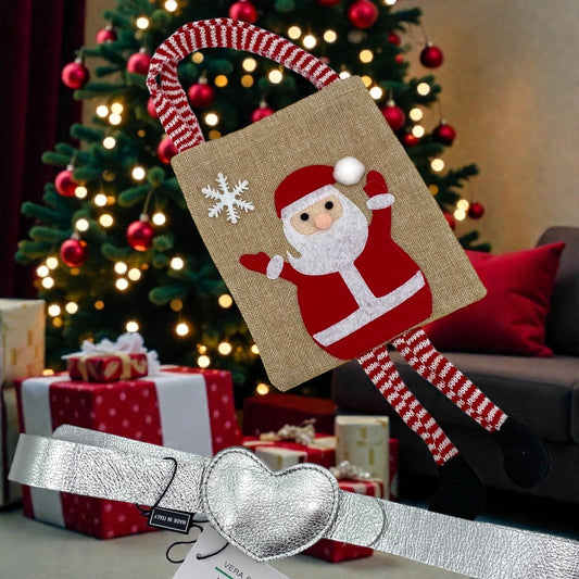 cintura pelle con sacchetto regalo