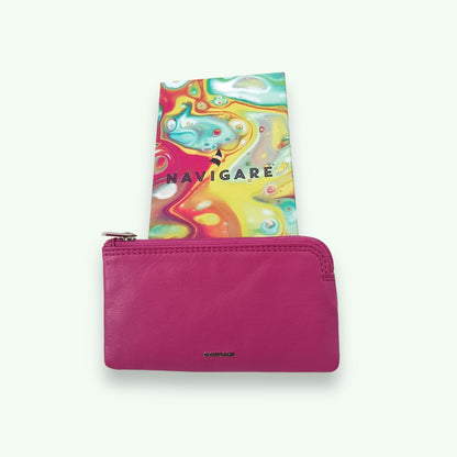 Portachiavi In Vera Pelle Con 2 Tasche E Cerniera - Regalo Elegante Uomo/Donna - Foto 1