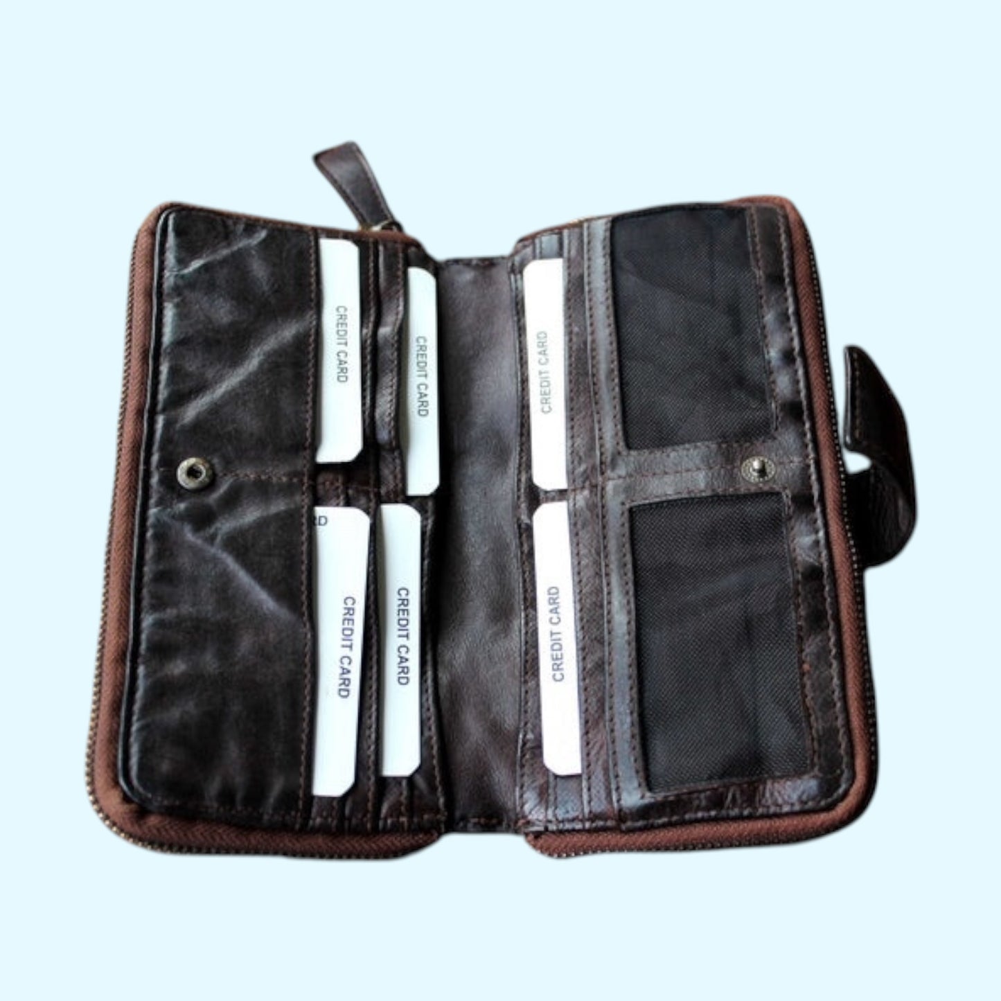 Jole portafoglio in pelle intrecciata