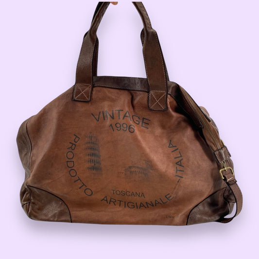City borsa in pelle tinto in capo