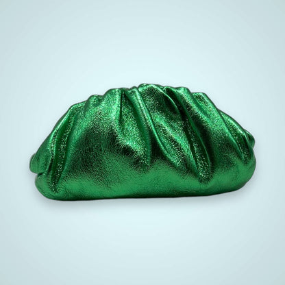 Tamara pochette arricciata in pelle