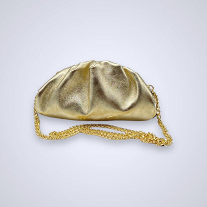 Tamara pochette arricciata in pelle
