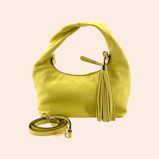 Esmeralda borsa in pelle manico ritorto