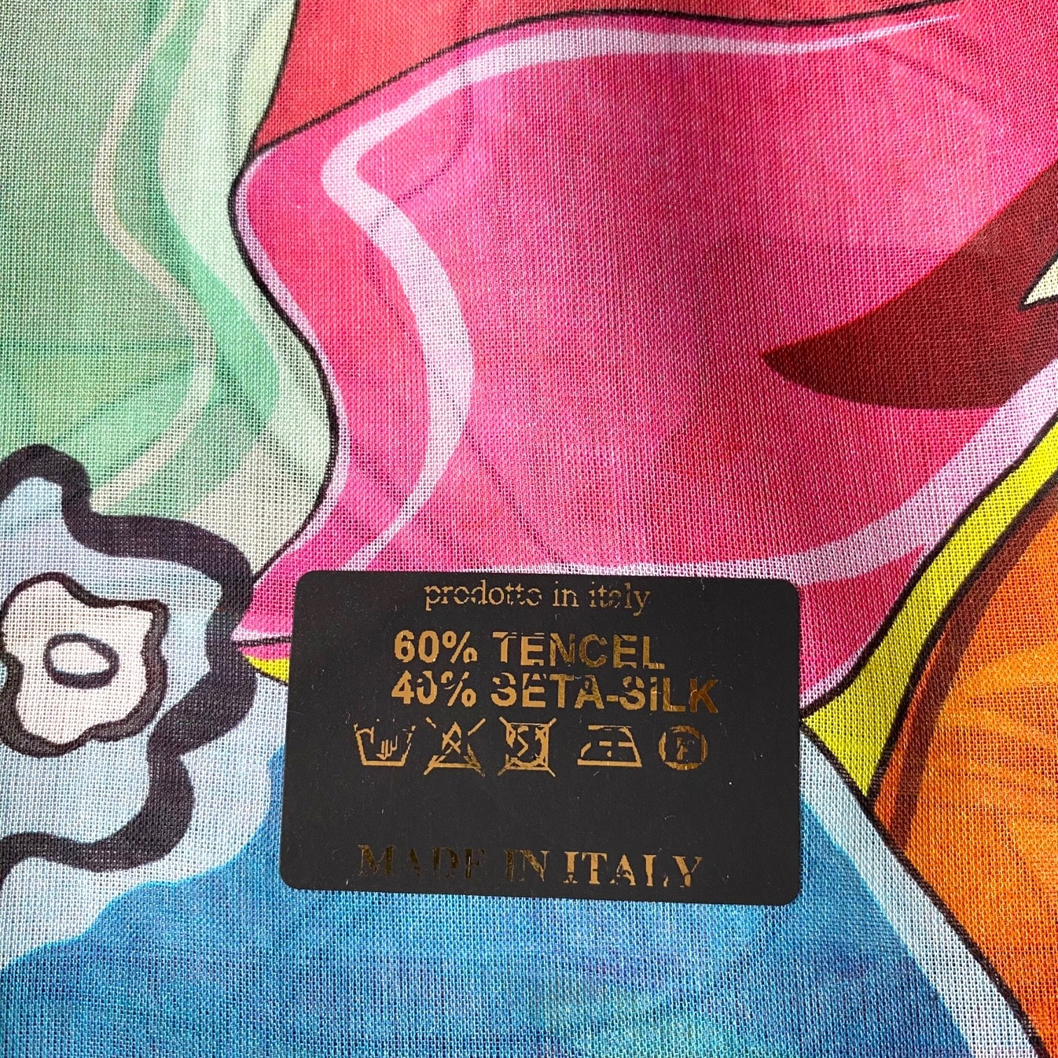 Floreal Sciarpa seta e tencel Made in Italy