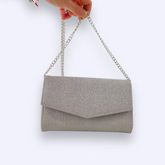 Valerie Pochette in microglitter con catena