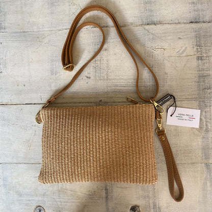 Juliana borsa in rafia e pelle