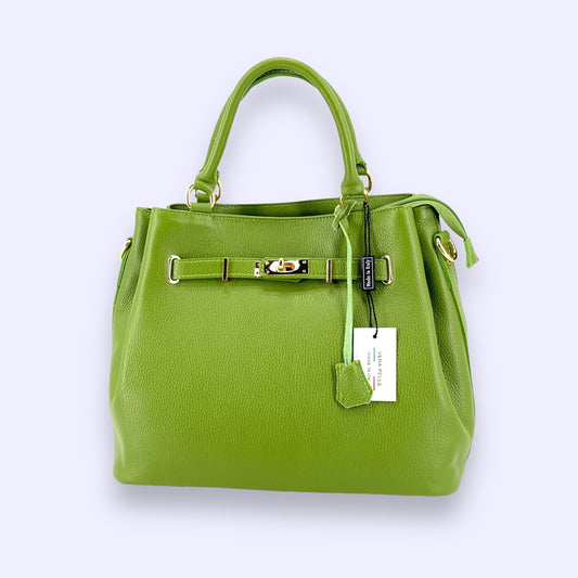 Flora borsa in pelle