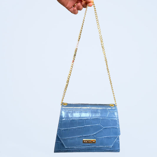 Dafne borsa in pellestampata coccodrillo  PelleCONTROpelle