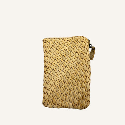 Intreccio Portafoglio in pelle intrecciata