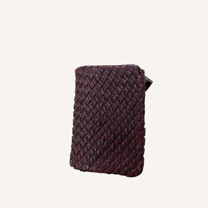 Intreccio Portafoglio in pelle intrecciata