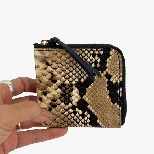 Freddy portafoglio in pelle stampata pitone Made in Italy