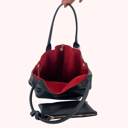 Reverso borsa in pelle double face