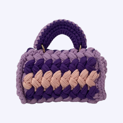 Marta: Borsa a Mano e Tracolla Tricolore Intrecciata