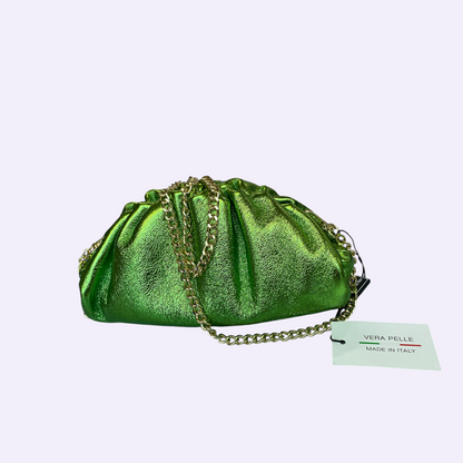 Tamara pochette arricciata in pelle