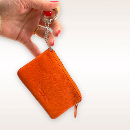 Portachiavi Donna Portachiavi Pelle Ganci Tascabile In Vera