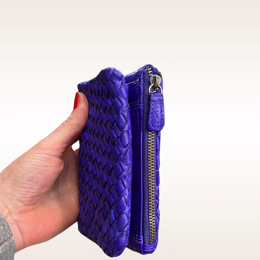 Intreccio Portafoglio in pelle intrecciata