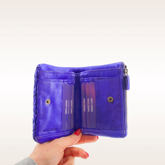 Intreccio Portafoglio in pelle intrecciata