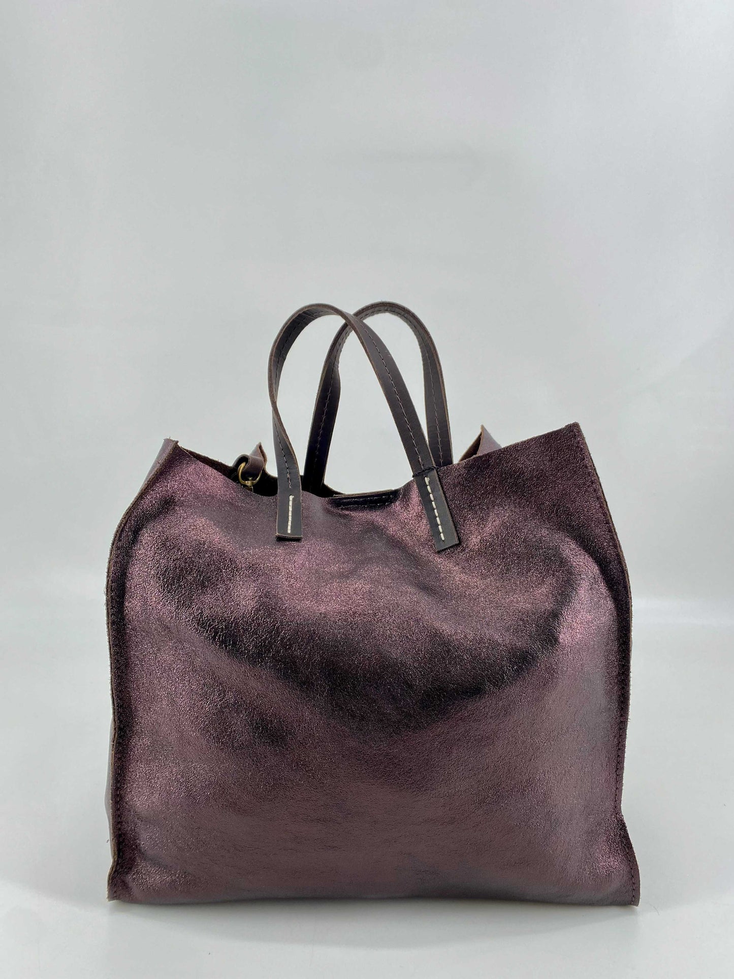 Lucente borsa in pelle+ pochette inclusa in pelle