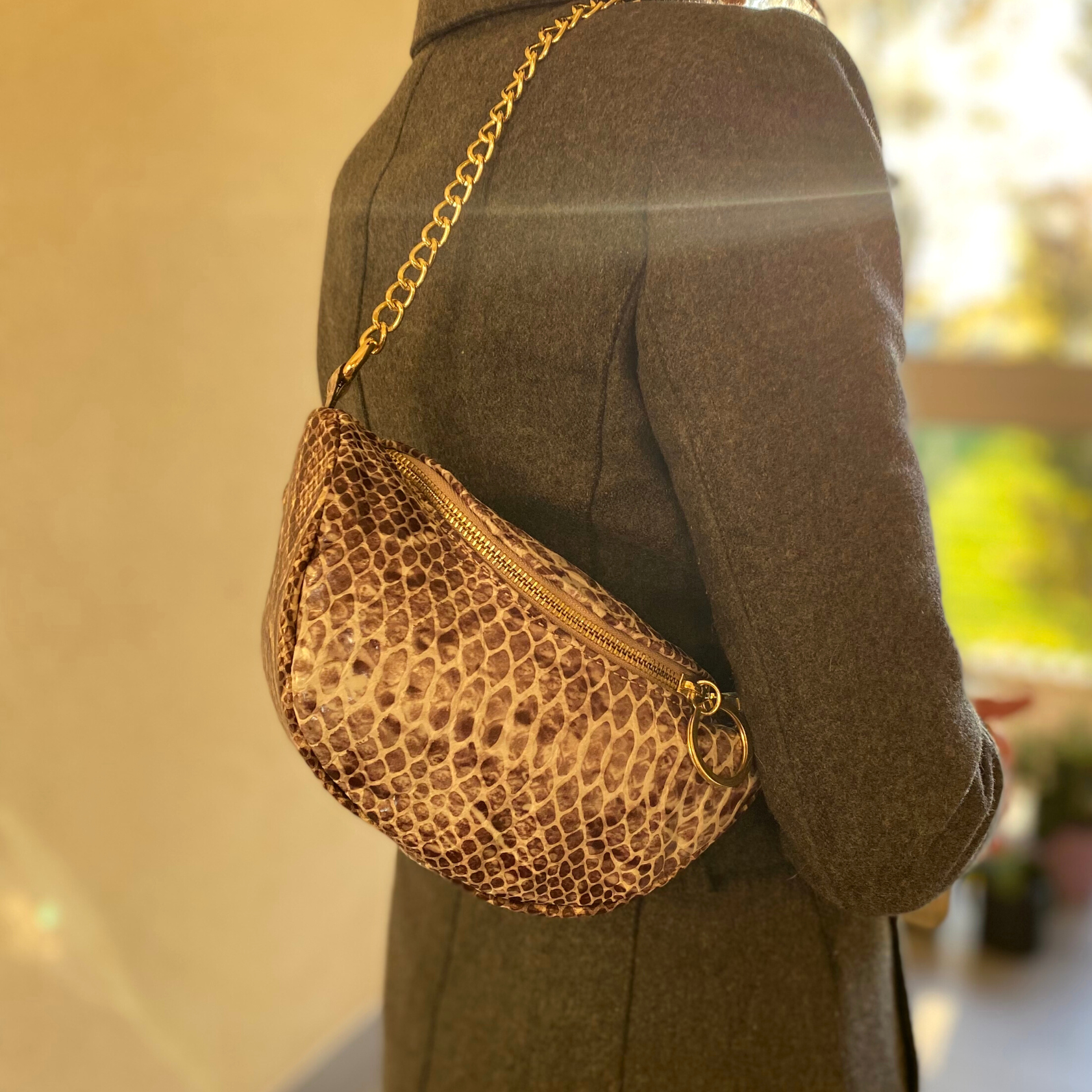 Borsa hot sale marsupio pelle